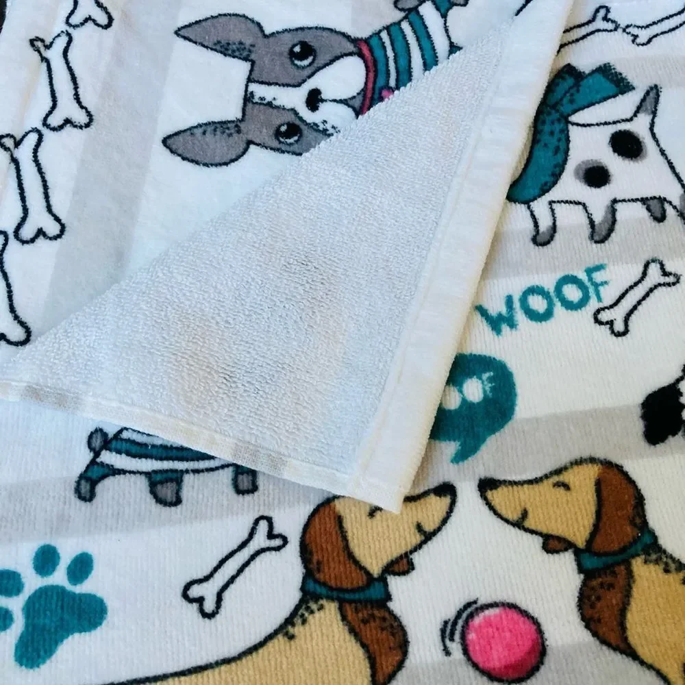 Playful Pups Woof 3-pc Dog Paw Print Bathroom Towels Set